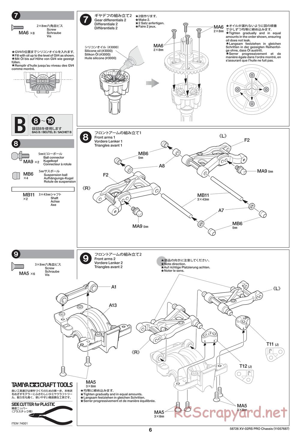 Tamiya - XV-02RS Pro Chassis - Manual - Page 6