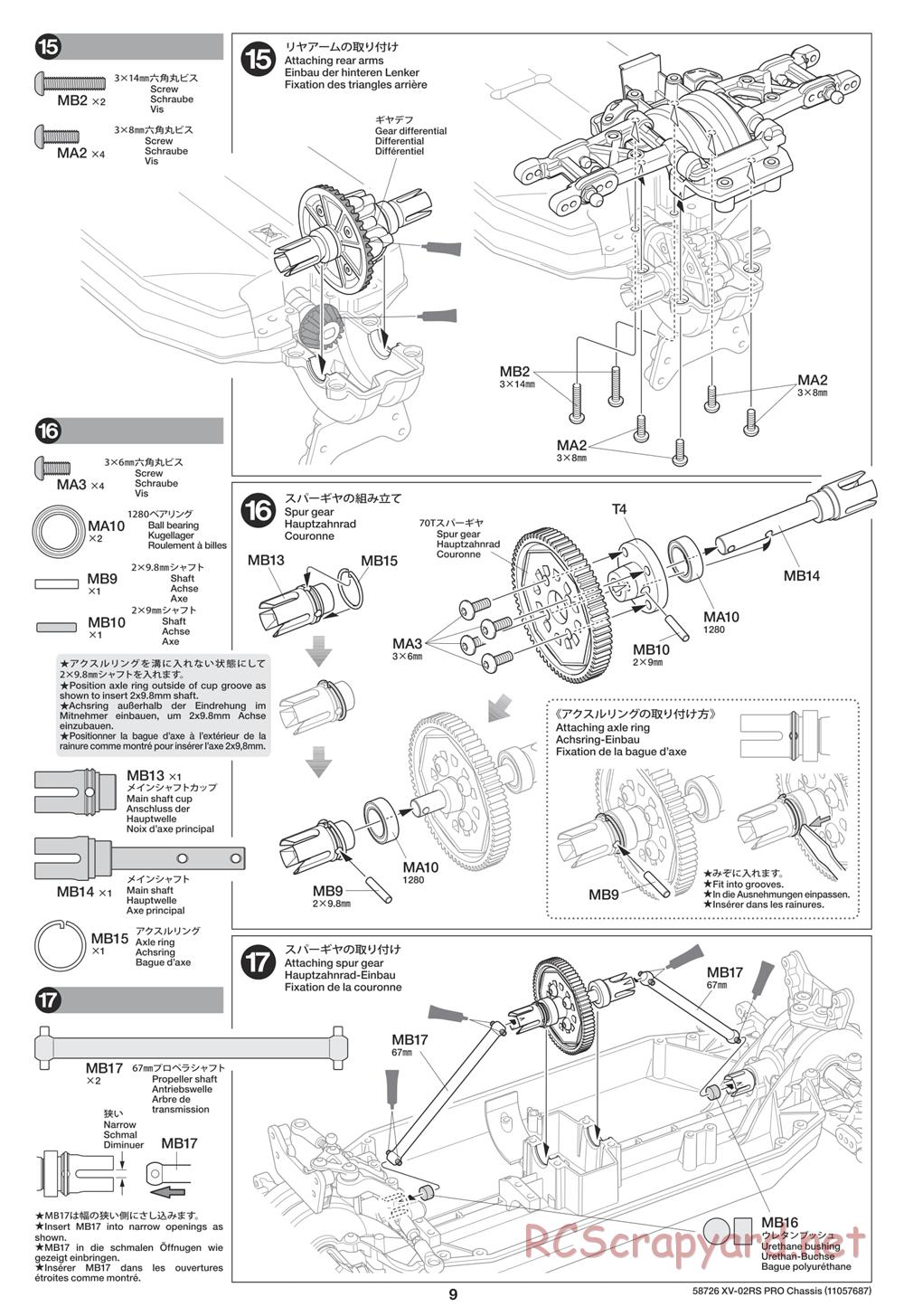 Tamiya - XV-02RS Pro Chassis - Manual - Page 9