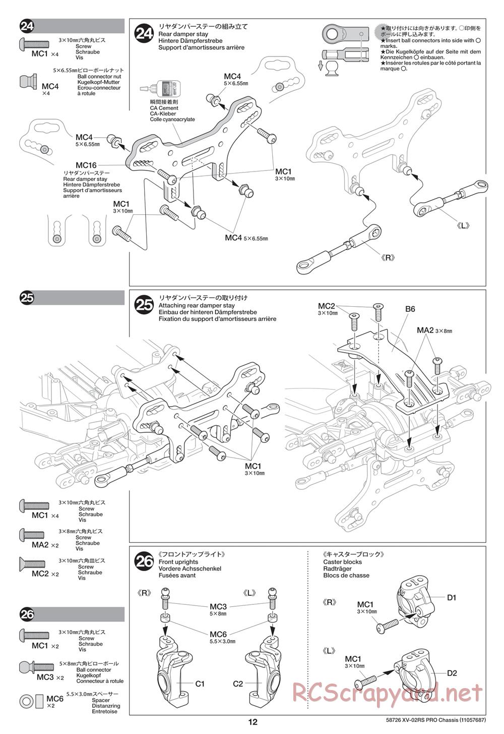 Tamiya - XV-02RS Pro Chassis - Manual - Page 12