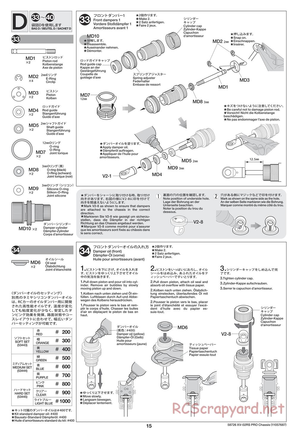 Tamiya - XV-02RS Pro Chassis - Manual - Page 15