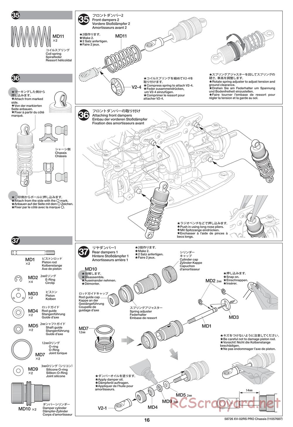 Tamiya - XV-02RS Pro Chassis - Manual - Page 16