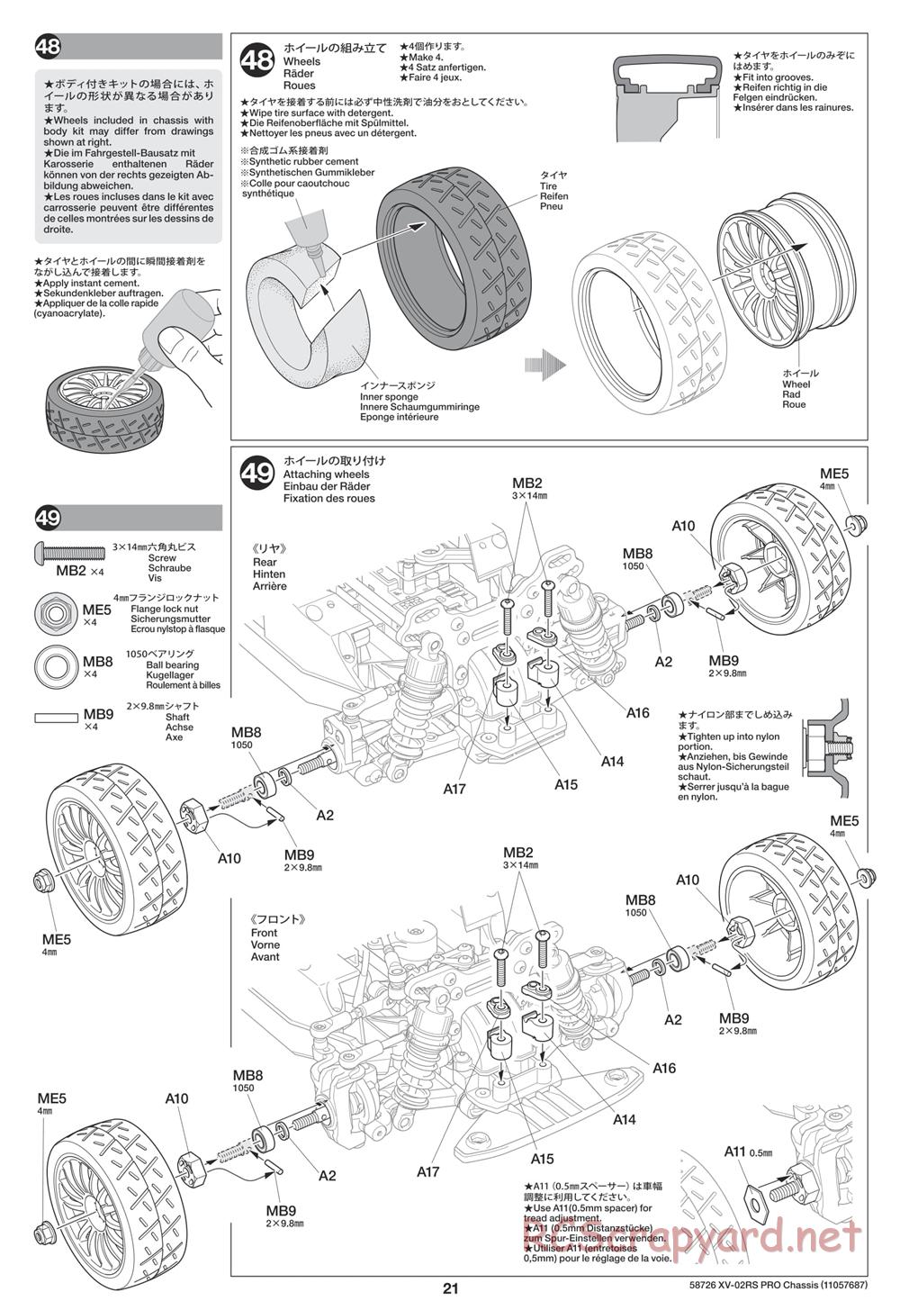 Tamiya - XV-02RS Pro Chassis - Manual - Page 21