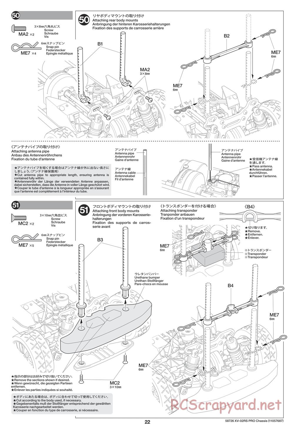 Tamiya - XV-02RS Pro Chassis - Manual - Page 22