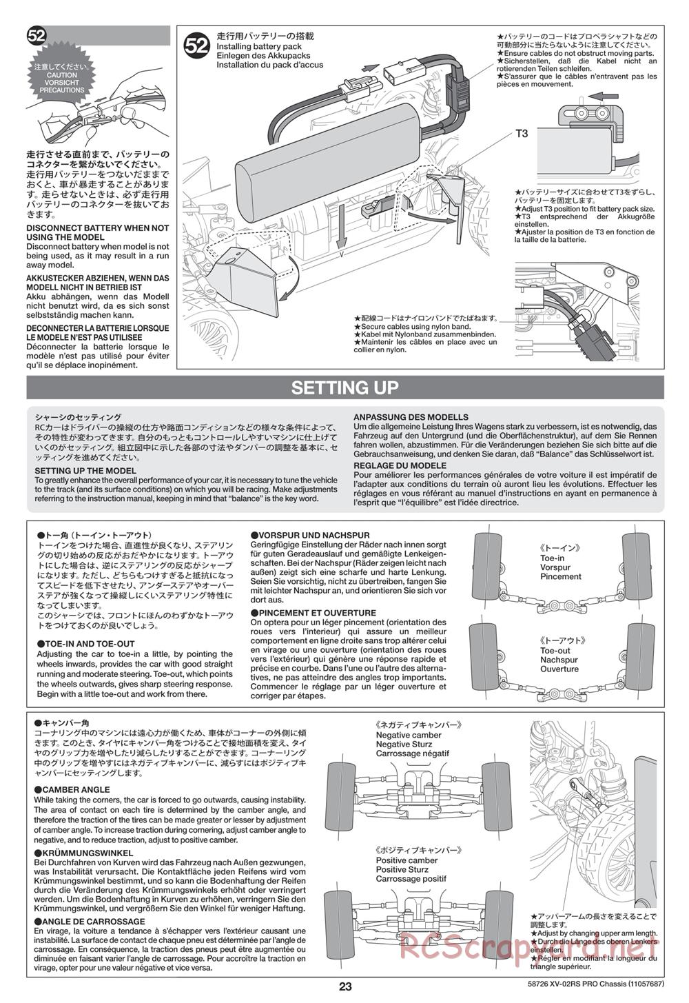 Tamiya - XV-02RS Pro Chassis - Manual - Page 23