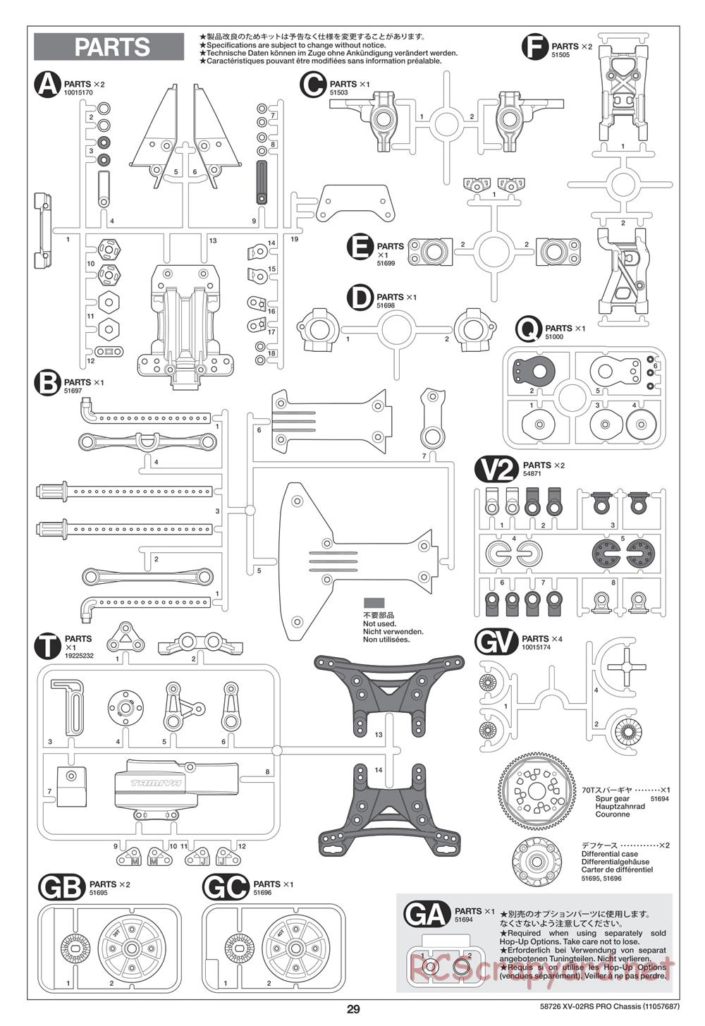 Tamiya - XV-02RS Pro Chassis - Manual - Page 29