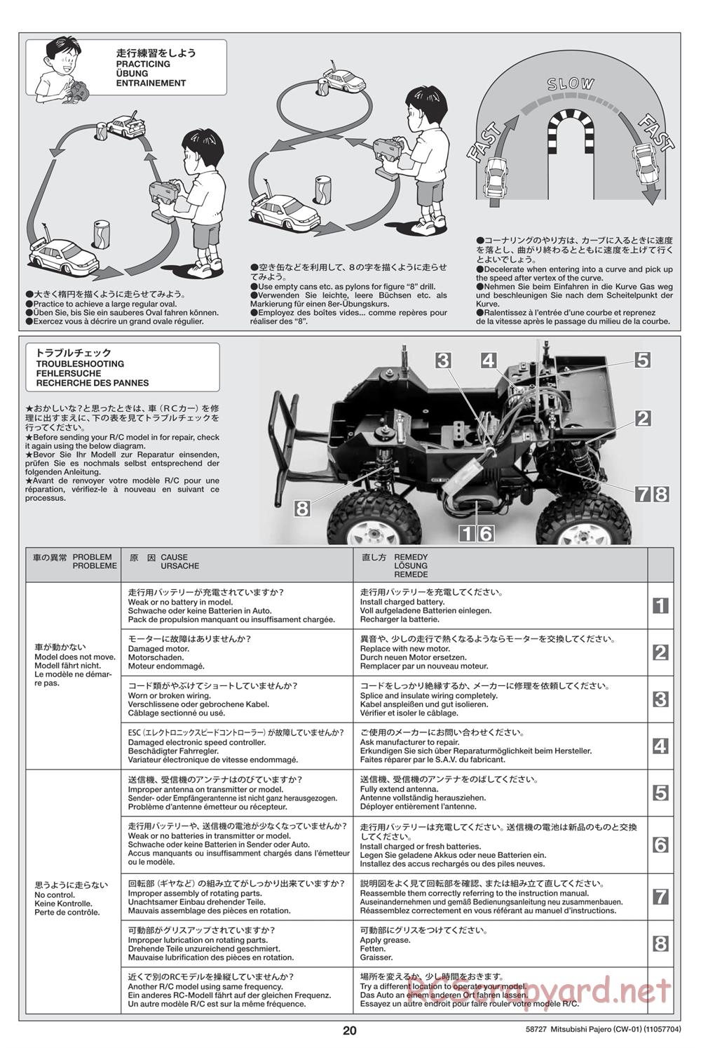 Tamiya - Mitsubishi Pajero - CW-01 Chassis - Manual - Page 20