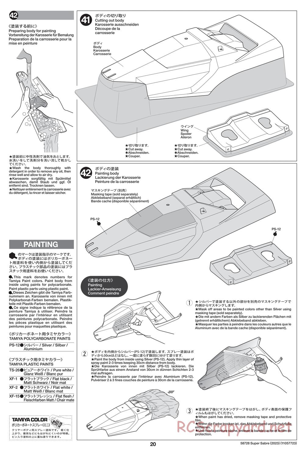 Tamiya - Super Saber (2023) Chassis - Manual - Page 20