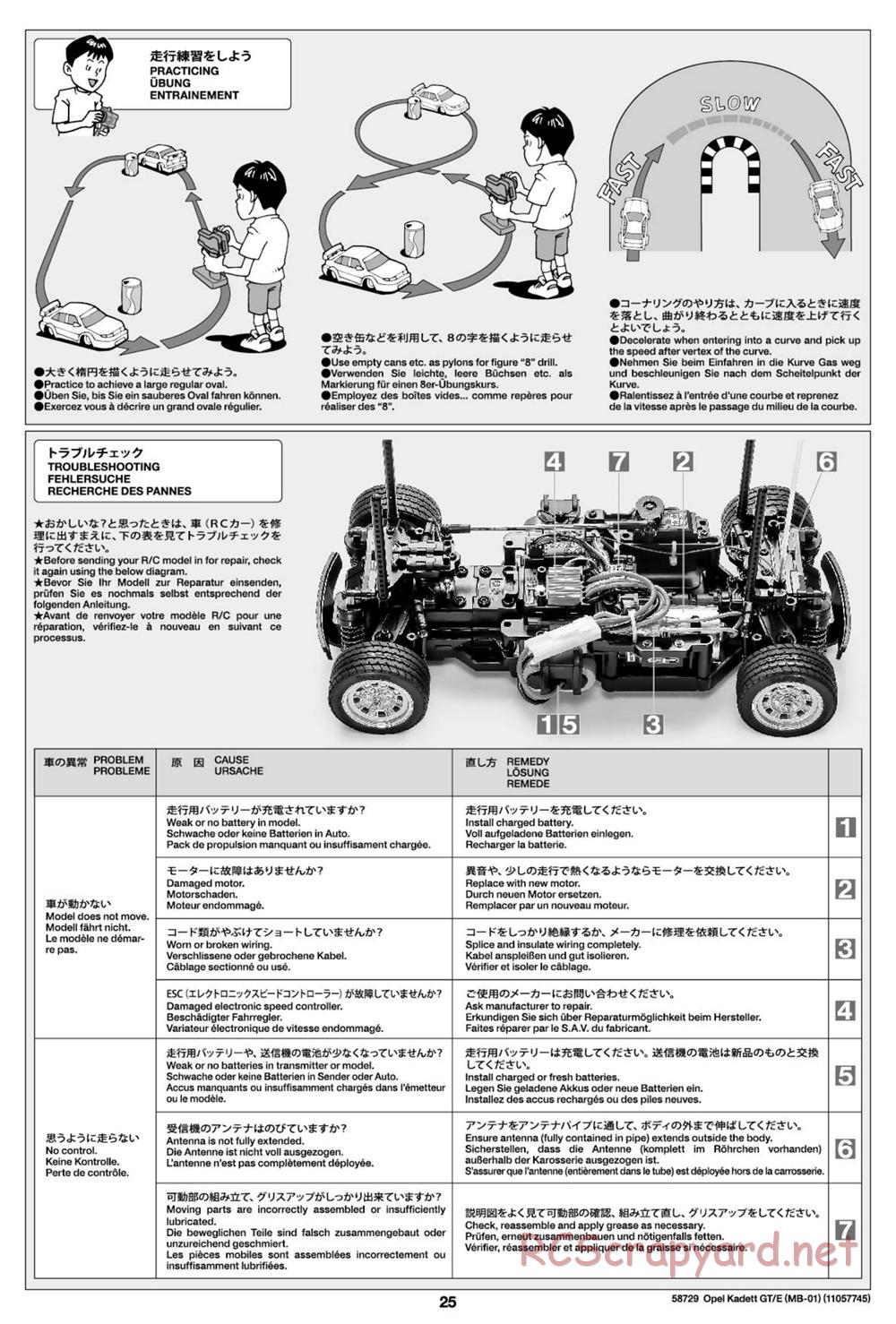 Tamiya - Opel Kadett GT/E - MB-01 Chassis - Manual - Page 25