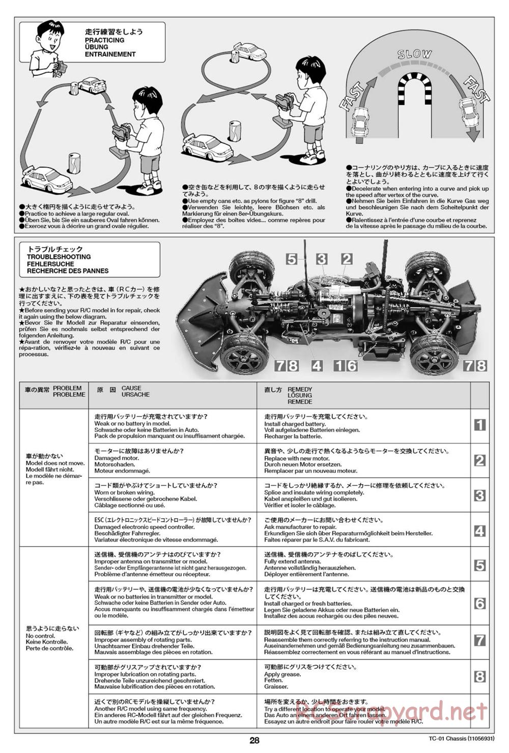 Tamiya - 1997 Mercedes-Benz CLK-GTR - TC-01 Chassis - Manual - Page 28