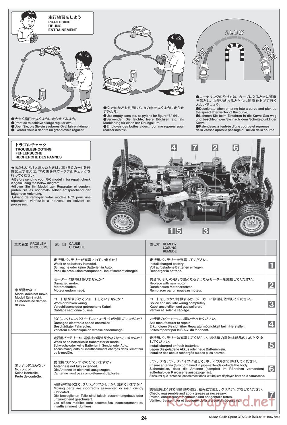 Tamiya - Alfa Romeo Giulia Sprint GTA Club Racer - MB-01 Chassis - Manual - Page 24