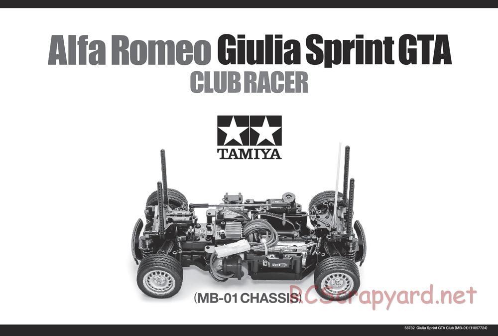 Tamiya - Alfa Romeo Giulia Sprint GTA Club Racer - MB-01 Chassis - Manual - Page 28