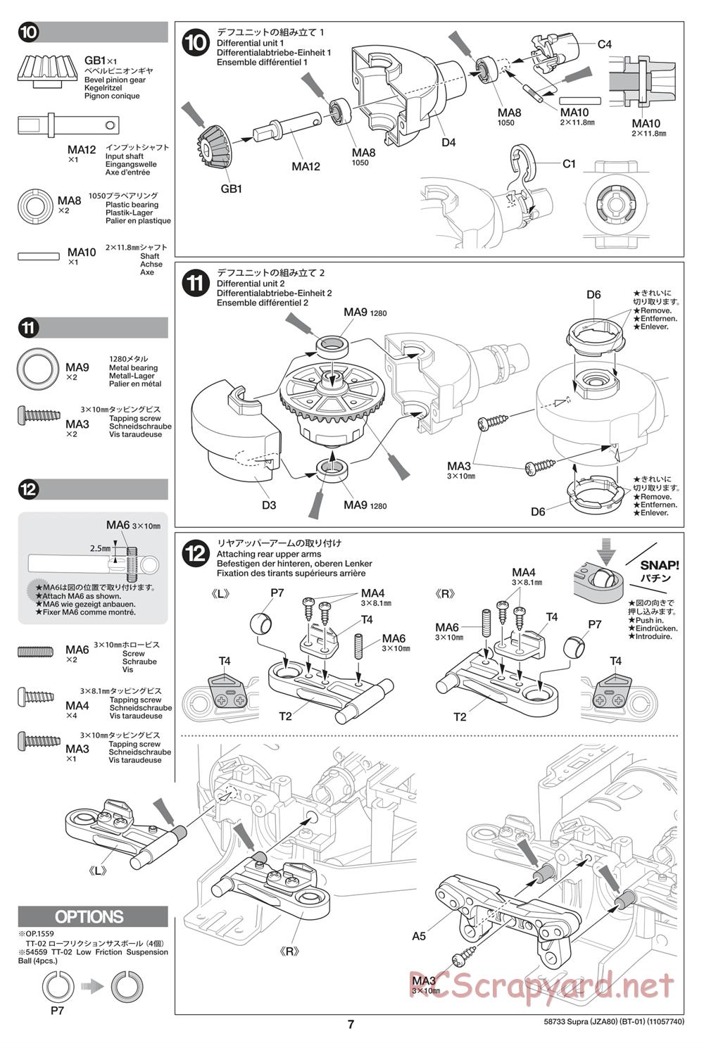 Tamiya - BT-01 Chassis - Manual - Page 7