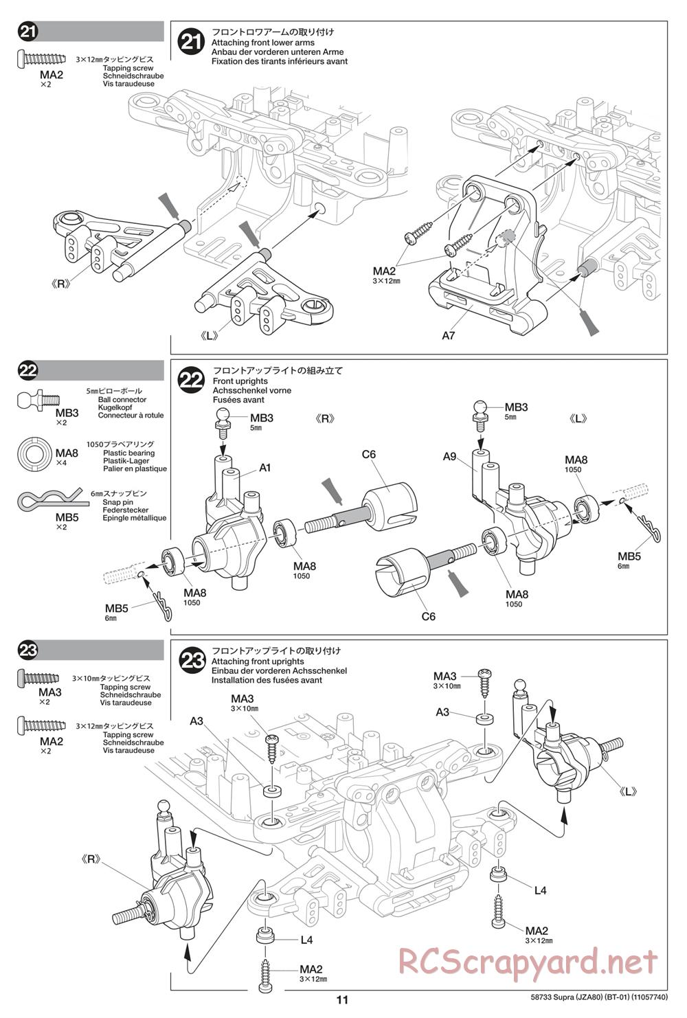 Tamiya - BT-01 Chassis - Manual - Page 11