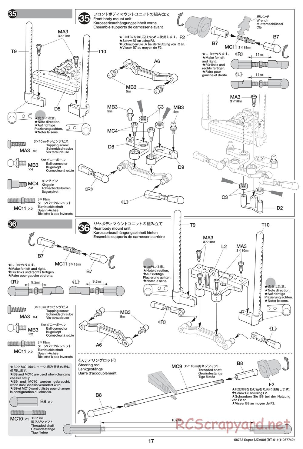 Tamiya - BT-01 Chassis - Manual - Page 17