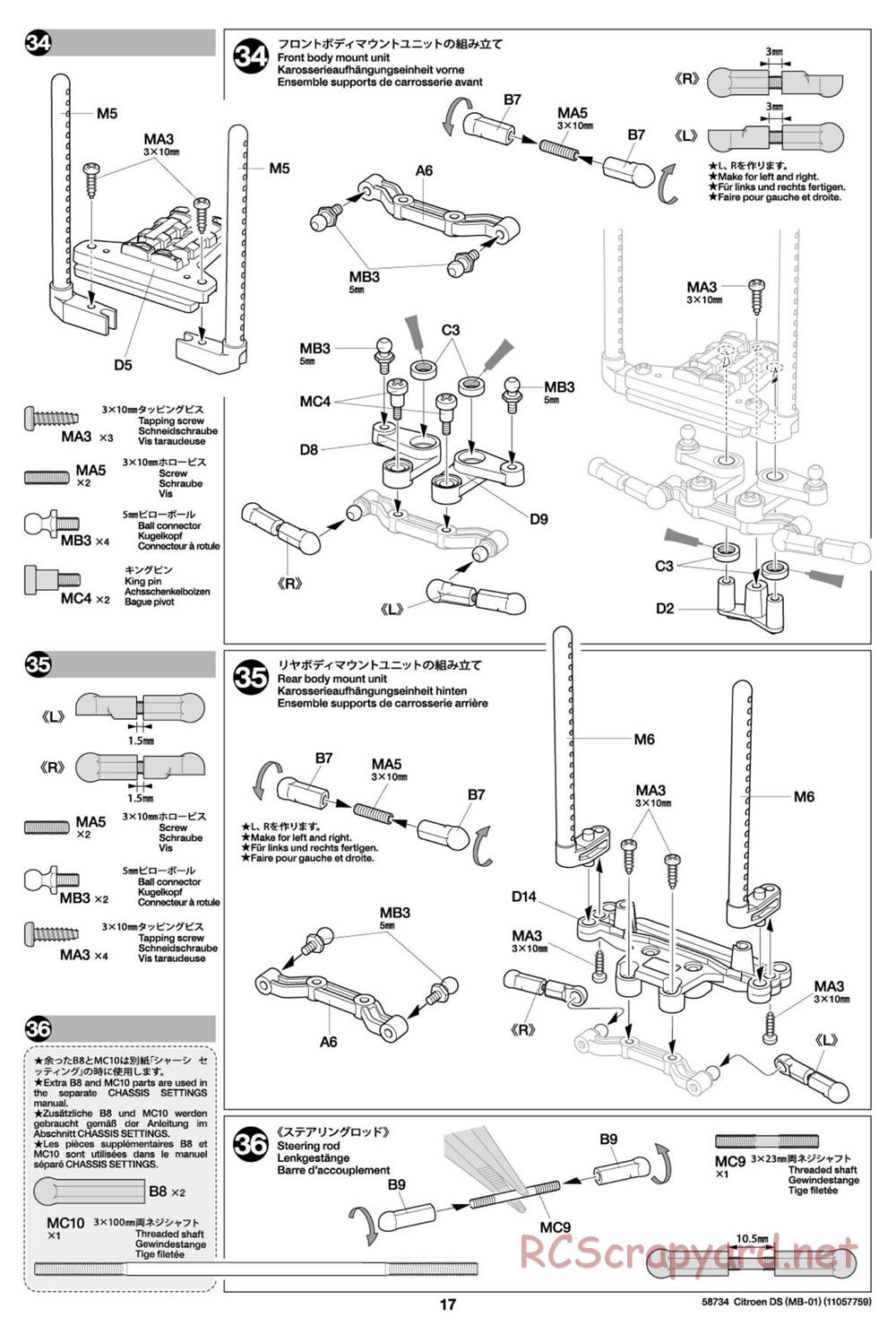 Tamiya - Citroen DS - MB-01 Chassis - Manual - Page 17