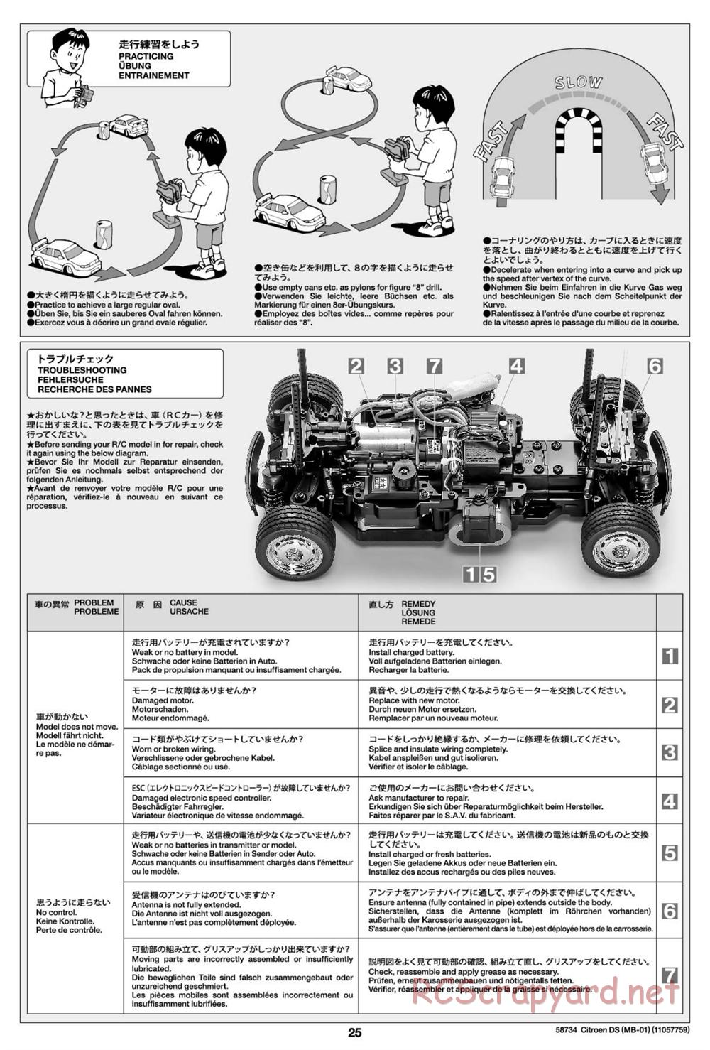 Tamiya - Citroen DS - MB-01 Chassis - Manual - Page 25