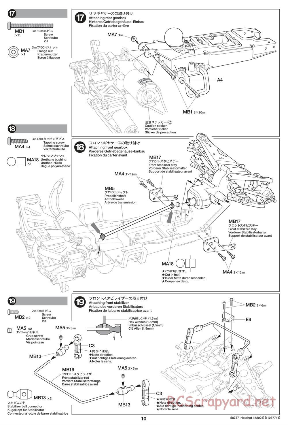 Tamiya - Hot Shot II (2024) Chassis - Manual - Page 10