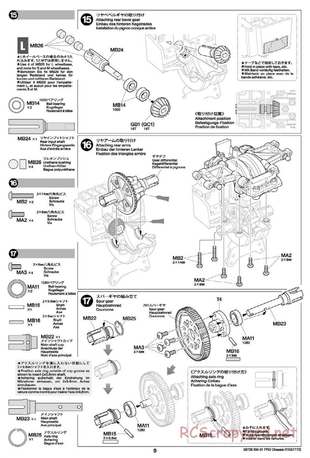 Tamiya - XM-01 Pro Chassis - Manual - Page 9