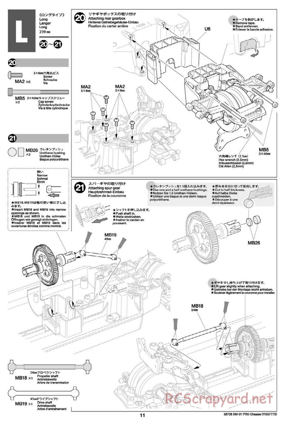 Tamiya - XM-01 Pro Chassis - Manual - Page 11