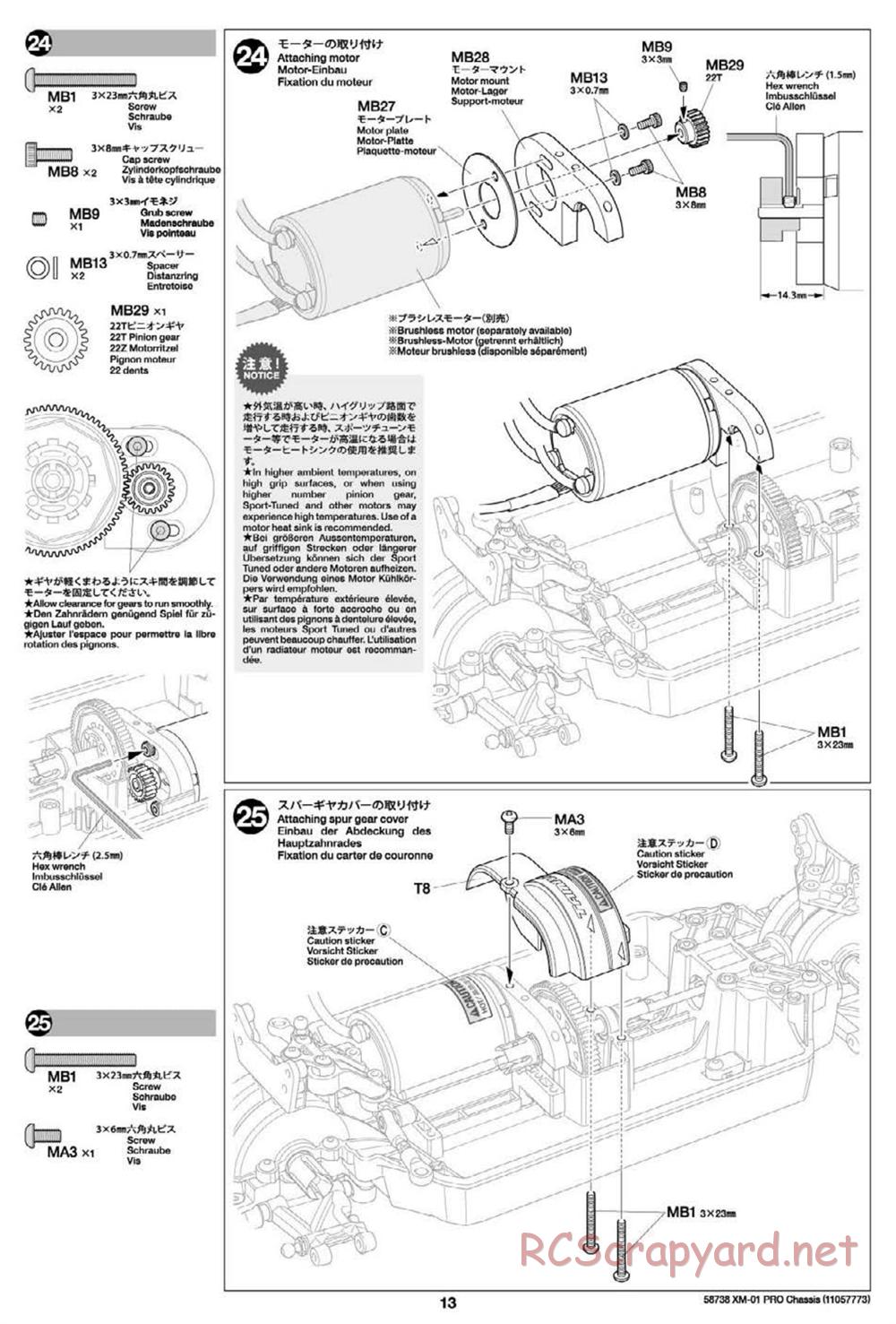 Tamiya - XM-01 Pro Chassis - Manual - Page 13