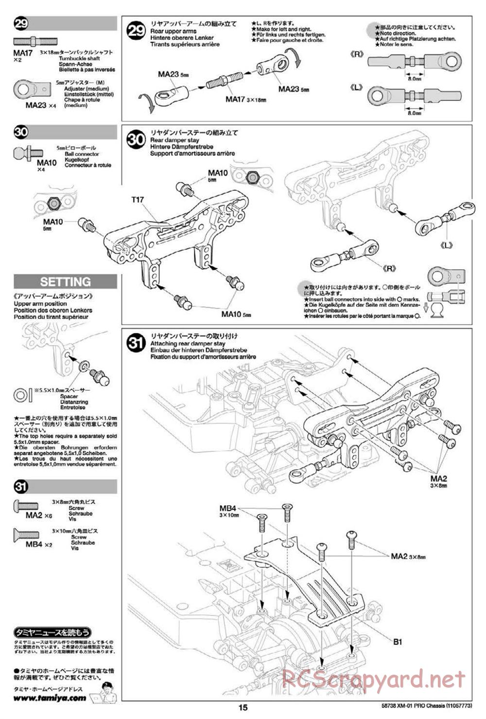 Tamiya - XM-01 Pro Chassis - Manual - Page 15