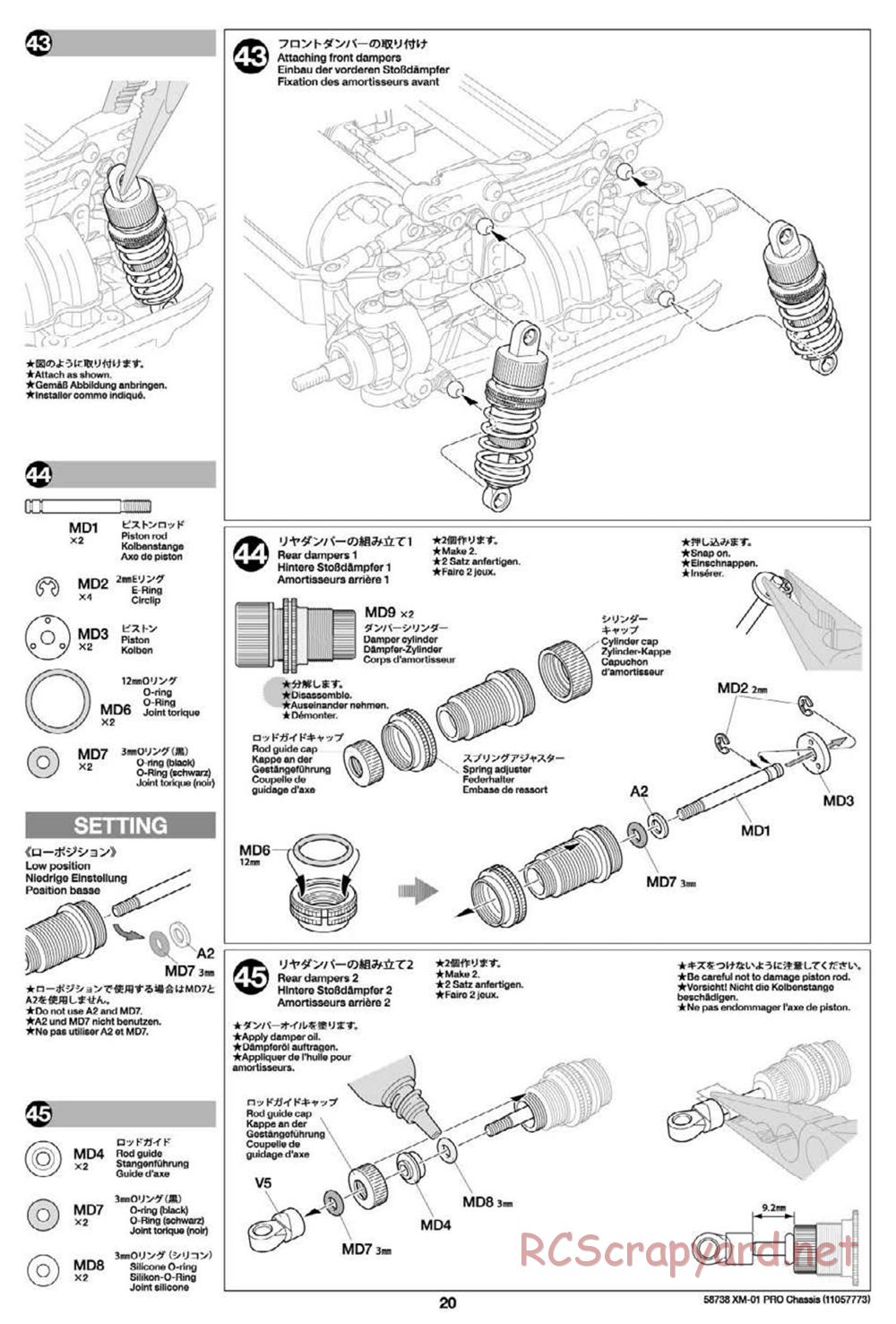 Tamiya - XM-01 Pro Chassis - Manual - Page 20