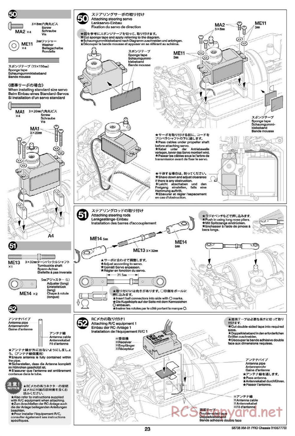 Tamiya - XM-01 Pro Chassis - Manual - Page 23