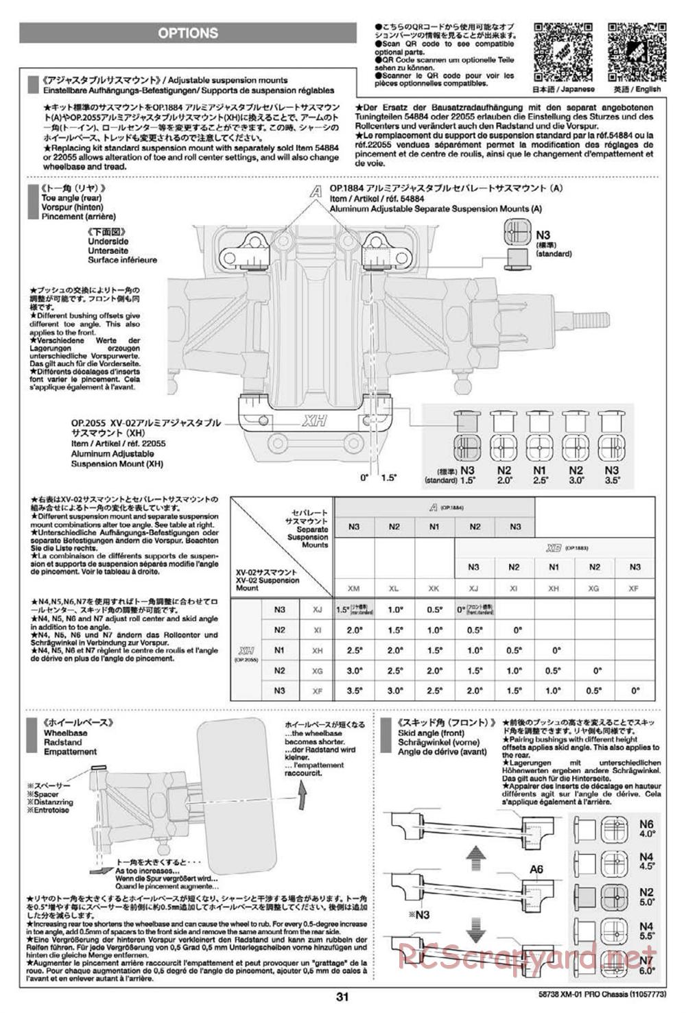 Tamiya - XM-01 Pro Chassis - Manual - Page 31