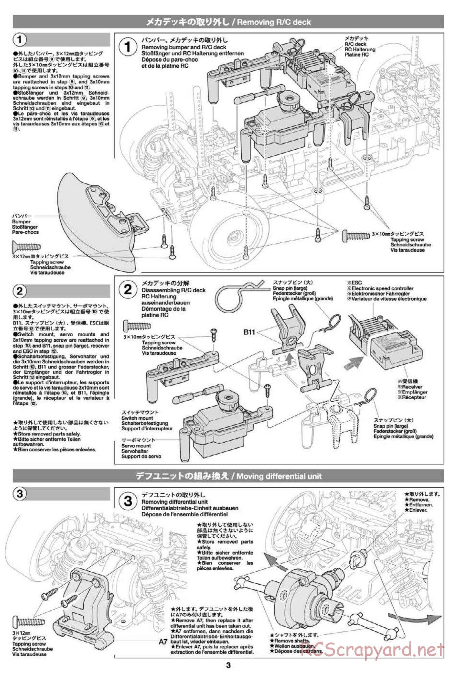 Tamiya - BT-01 Chassis - FR Settings Manual - Page 3