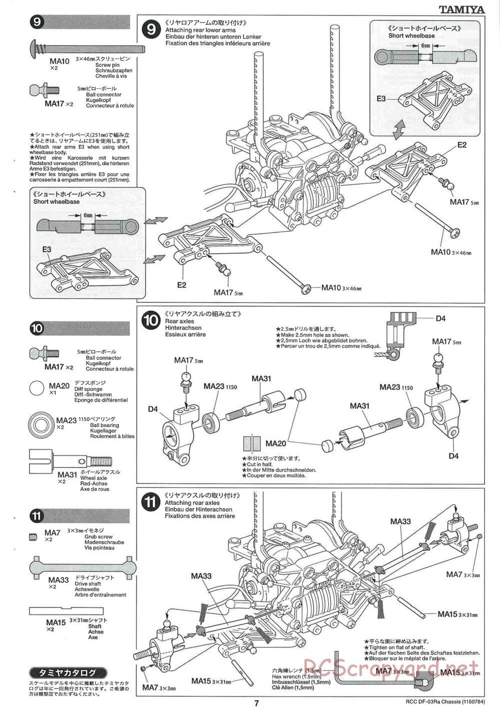 Tamiya - DF-03Ra Chassis - Manual • RCScrapyard - Radio Controlled ...