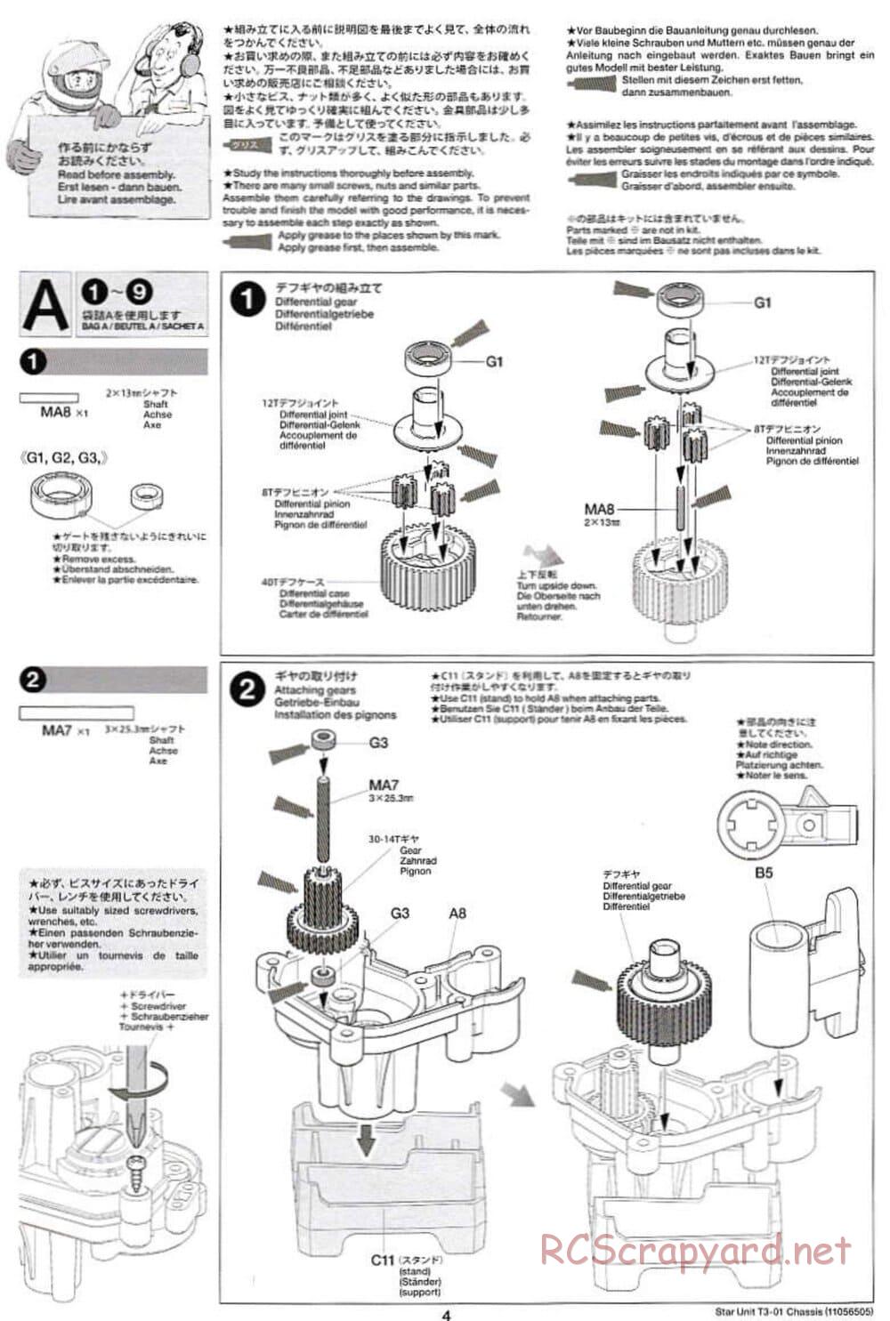 Tamiya - T3-01 Chassis - Manual - Page 4