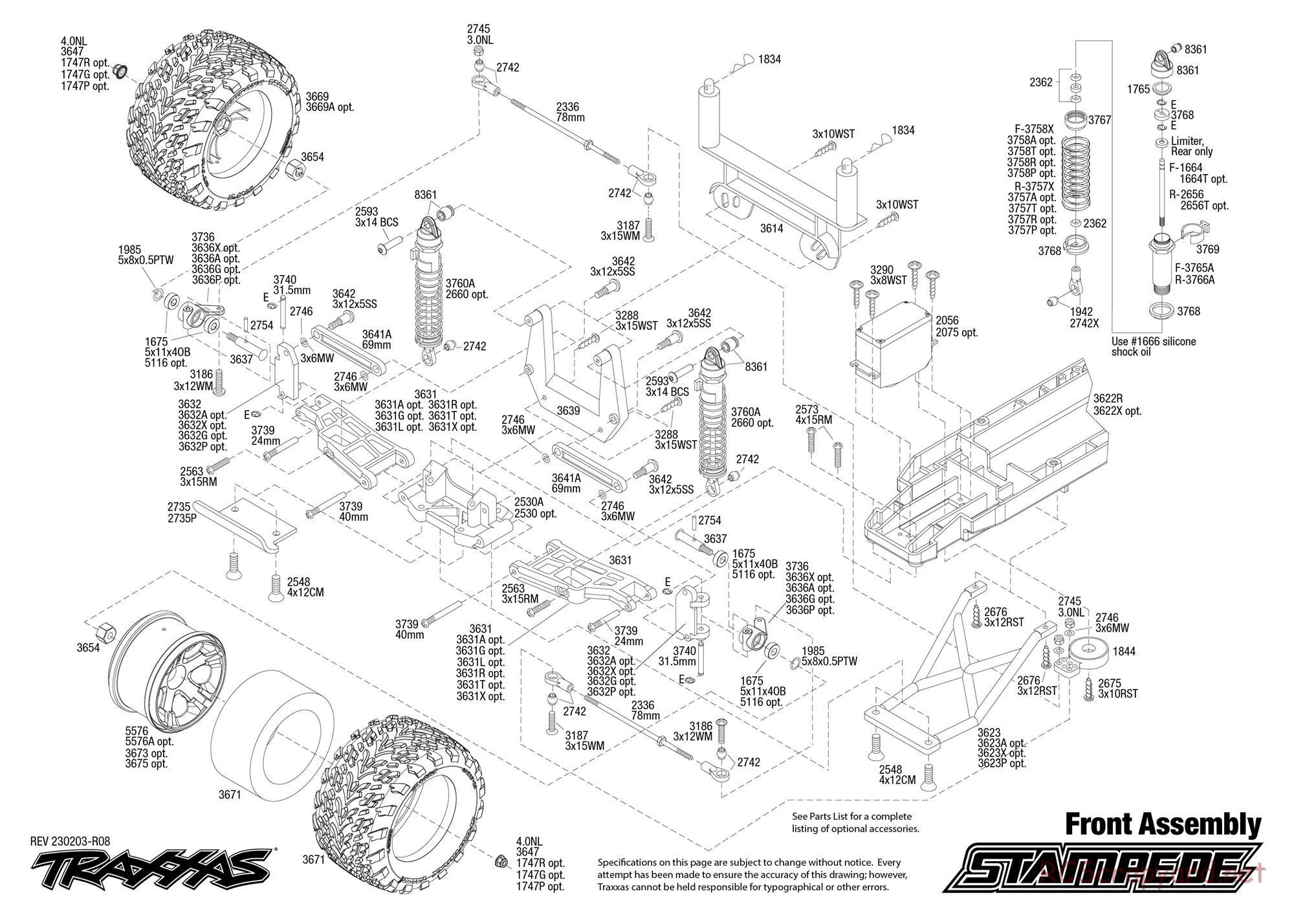 Traxxas - Exploded Views - Stampede XL-5 (2015) - 36054-1 • RCScrapyard ...