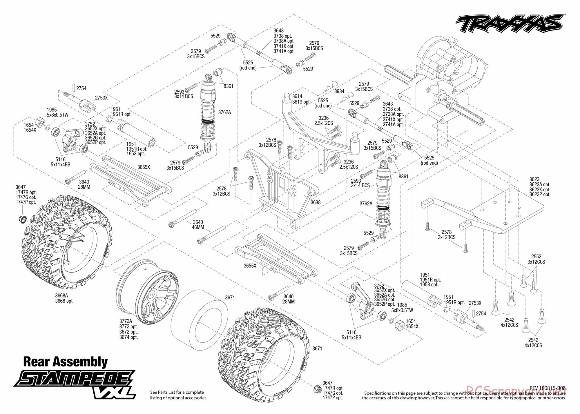 Traxxas - Stampede VXL - Exploded Views - Page 3