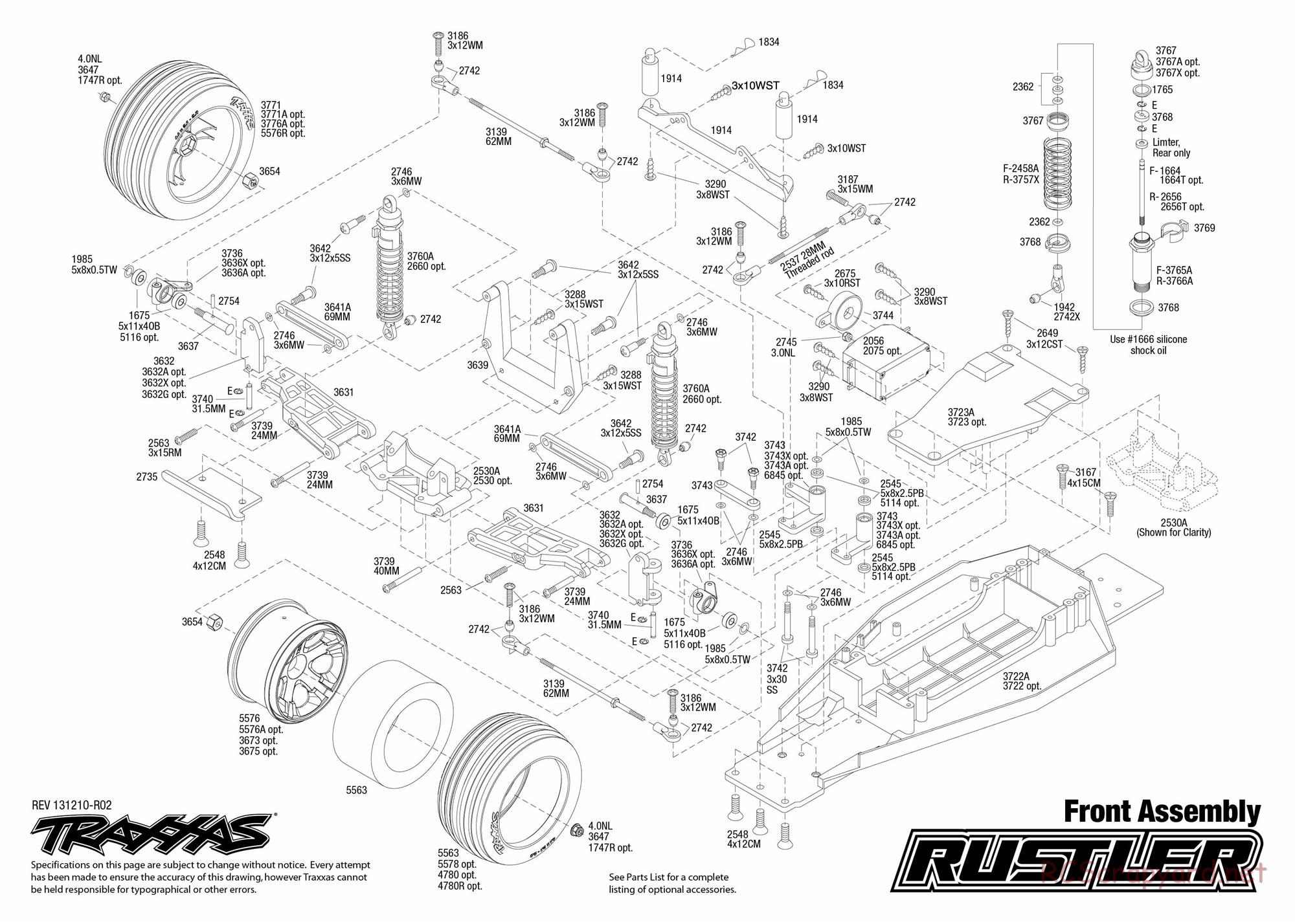 Traxxas - Rustler XL-5 (2013) - Exploded Views - Page 2