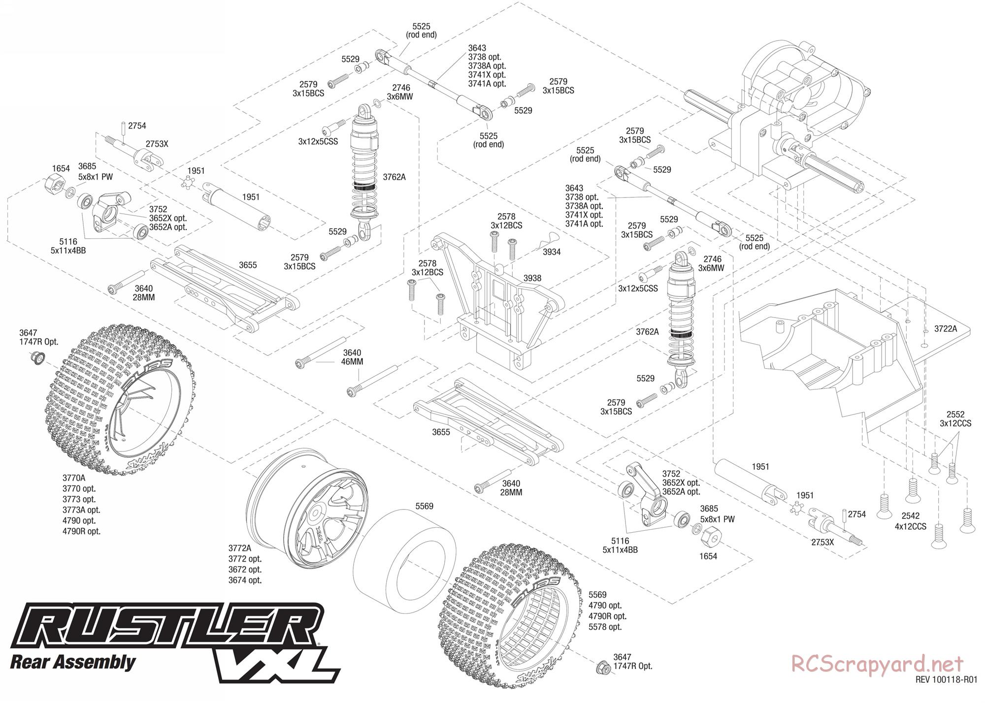 Traxxas - Rustler VXL - Exploded Views - Page 3