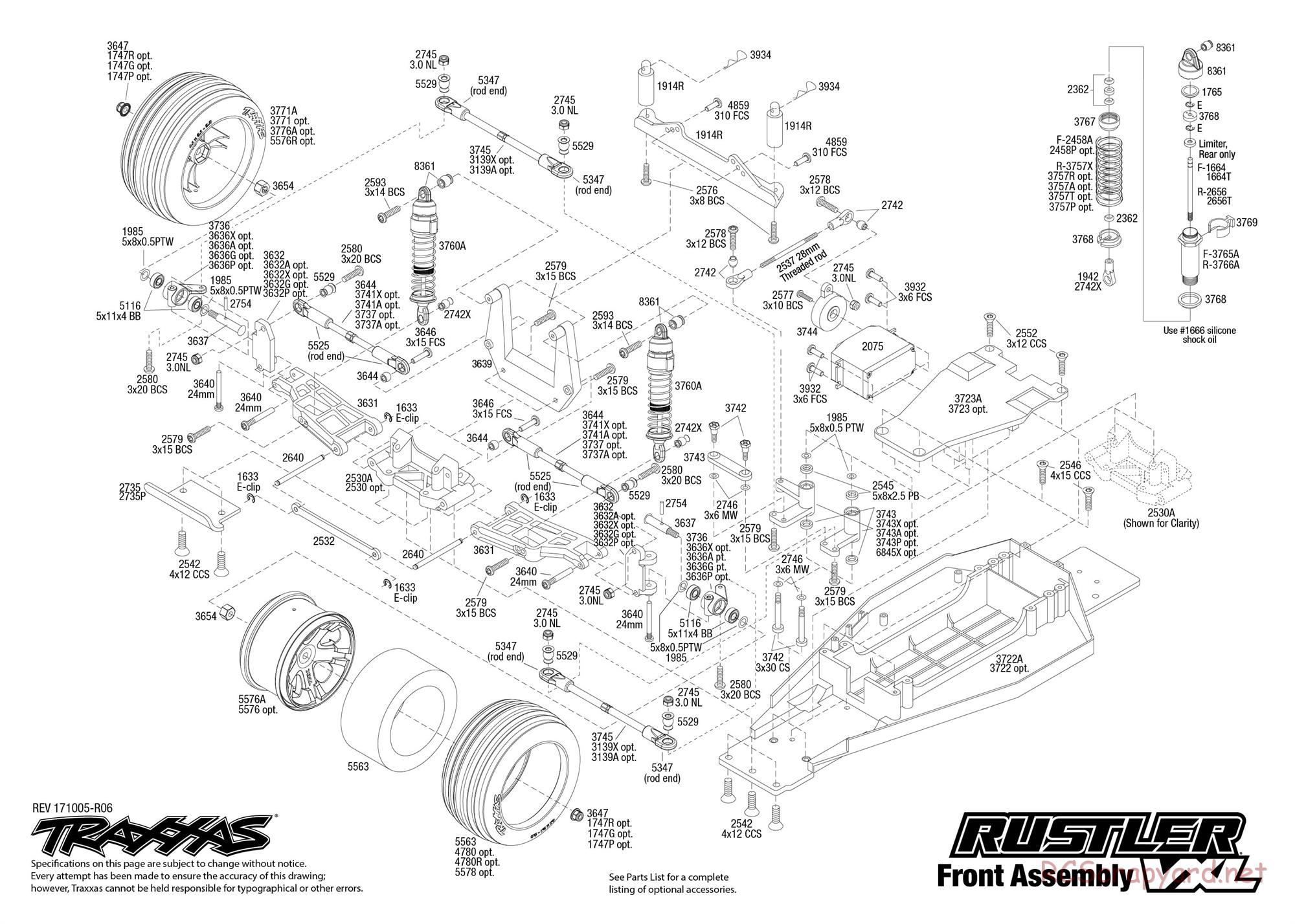 Traxxas - Rustler VXL TSM (2015) - Exploded Views - Page 2