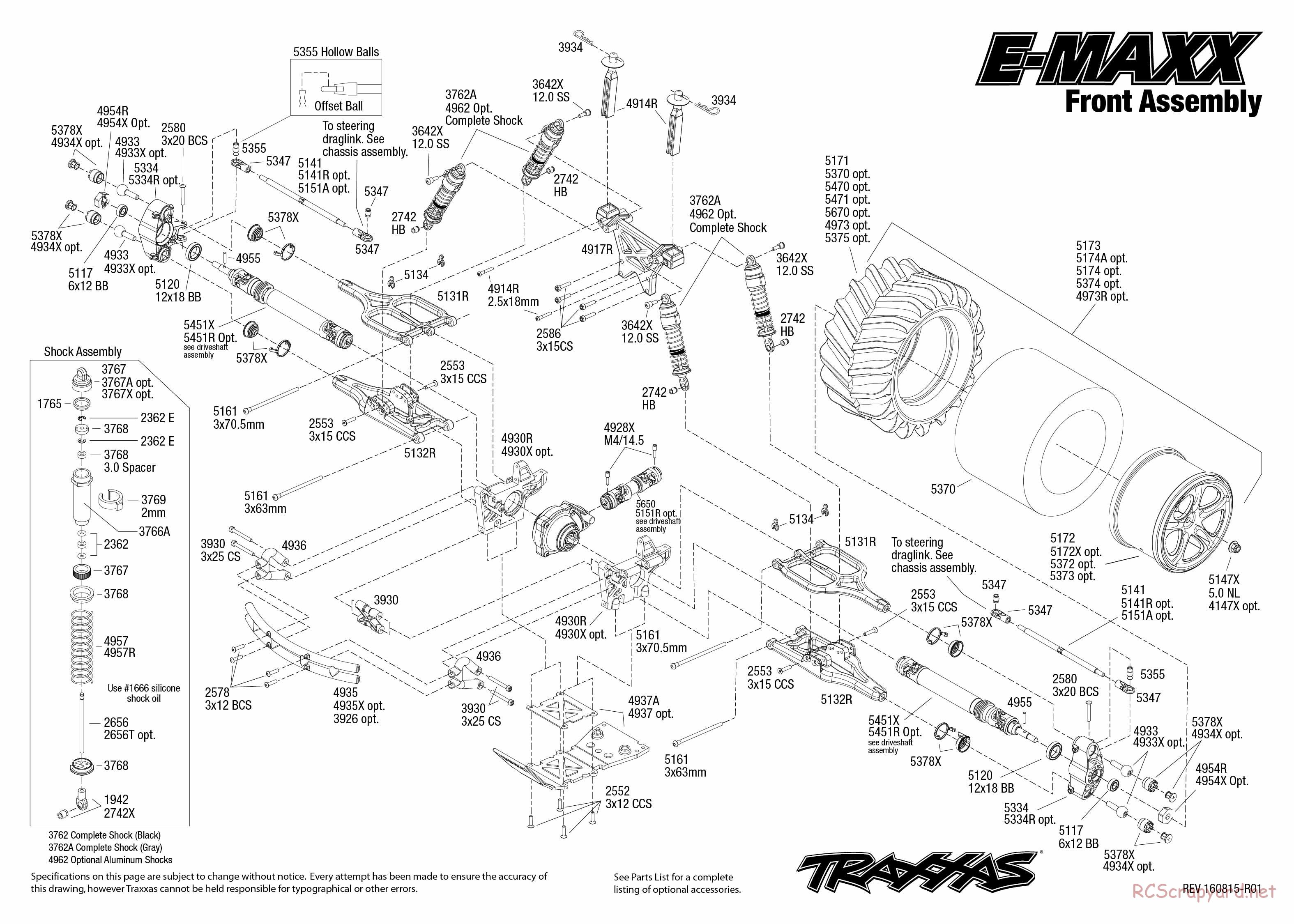 Traxxas - E-Maxx (2015) - Exploded Views - Page 2