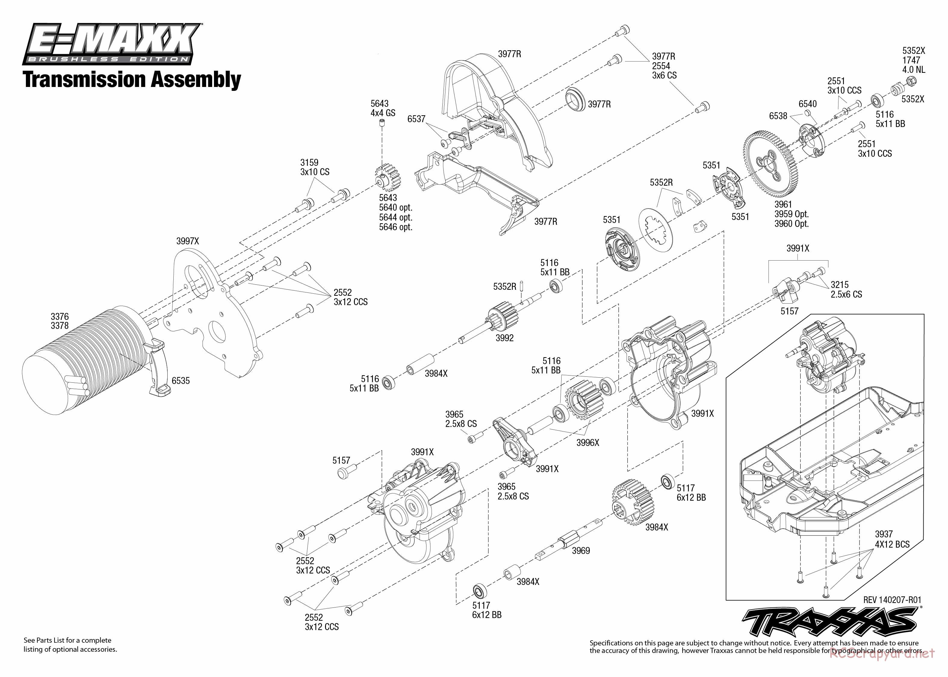 Traxxas - E-Maxx Brushless (2014) - Exploded Views - Page 4