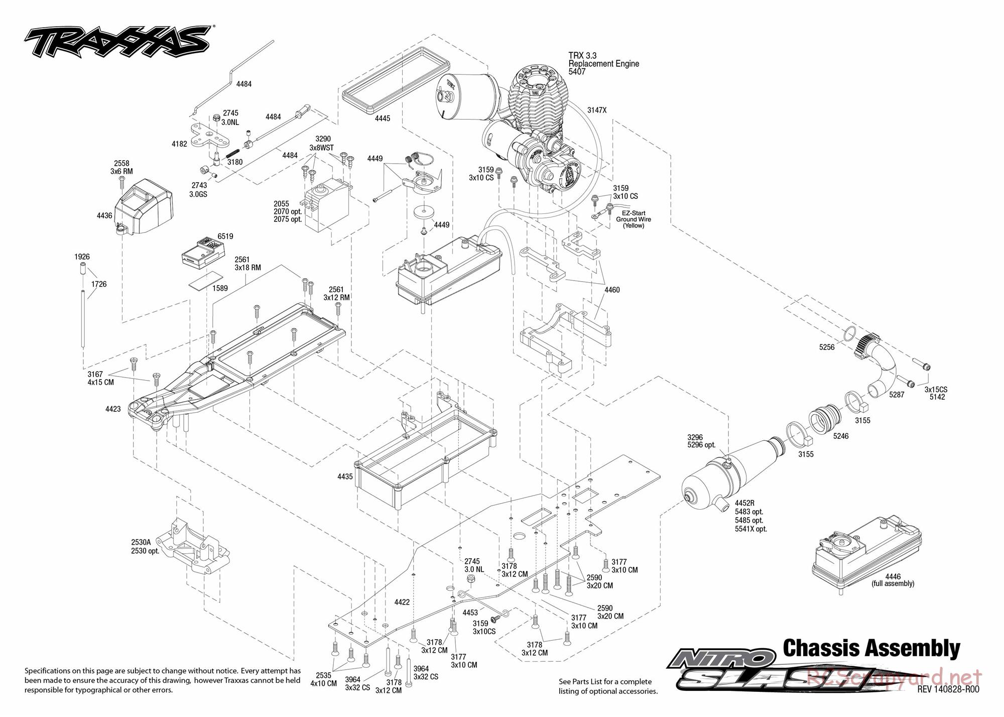 Traxxas - Nitro Slash (2014) - Exploded Views - Page 1