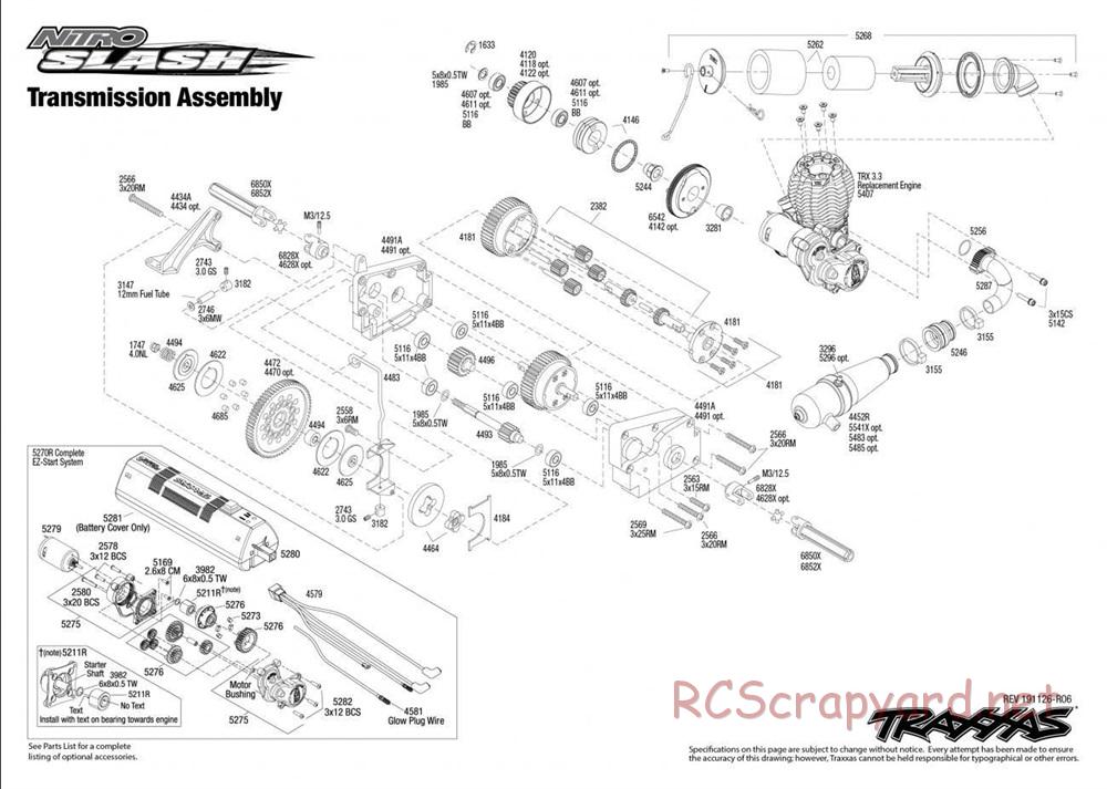 Traxxas - Nitro Slash TSM (2015) - Exploded Views - Page 5