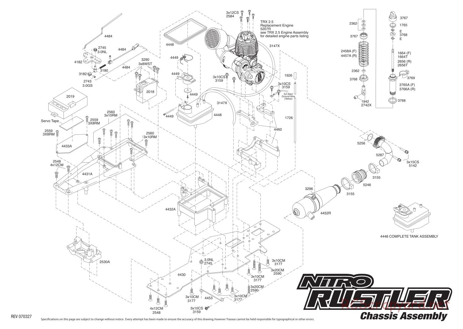 Traxxas - Nitro Rustler (2012) - Exploded Views - Page 1