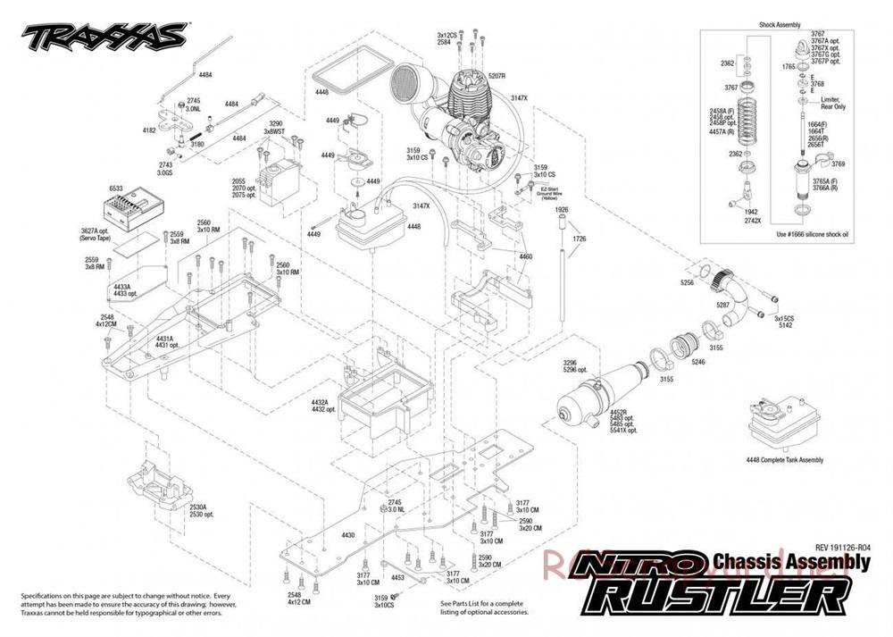 Traxxas - Nitro Rustler TSM (2016) - Exploded Views - Page 1