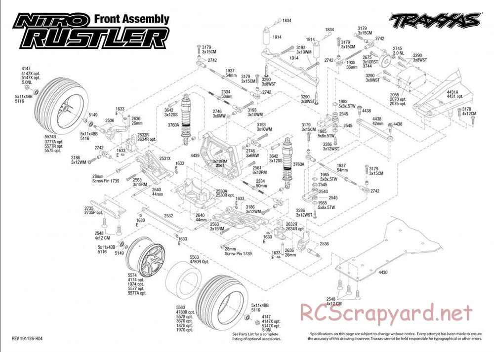 Traxxas - Nitro Rustler TSM (2016) - Exploded Views - Page 2