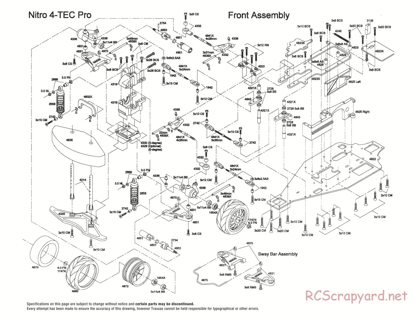 Traxxas - Nitro 4-Tec Pro (1998) - Exploded Views - Page 2