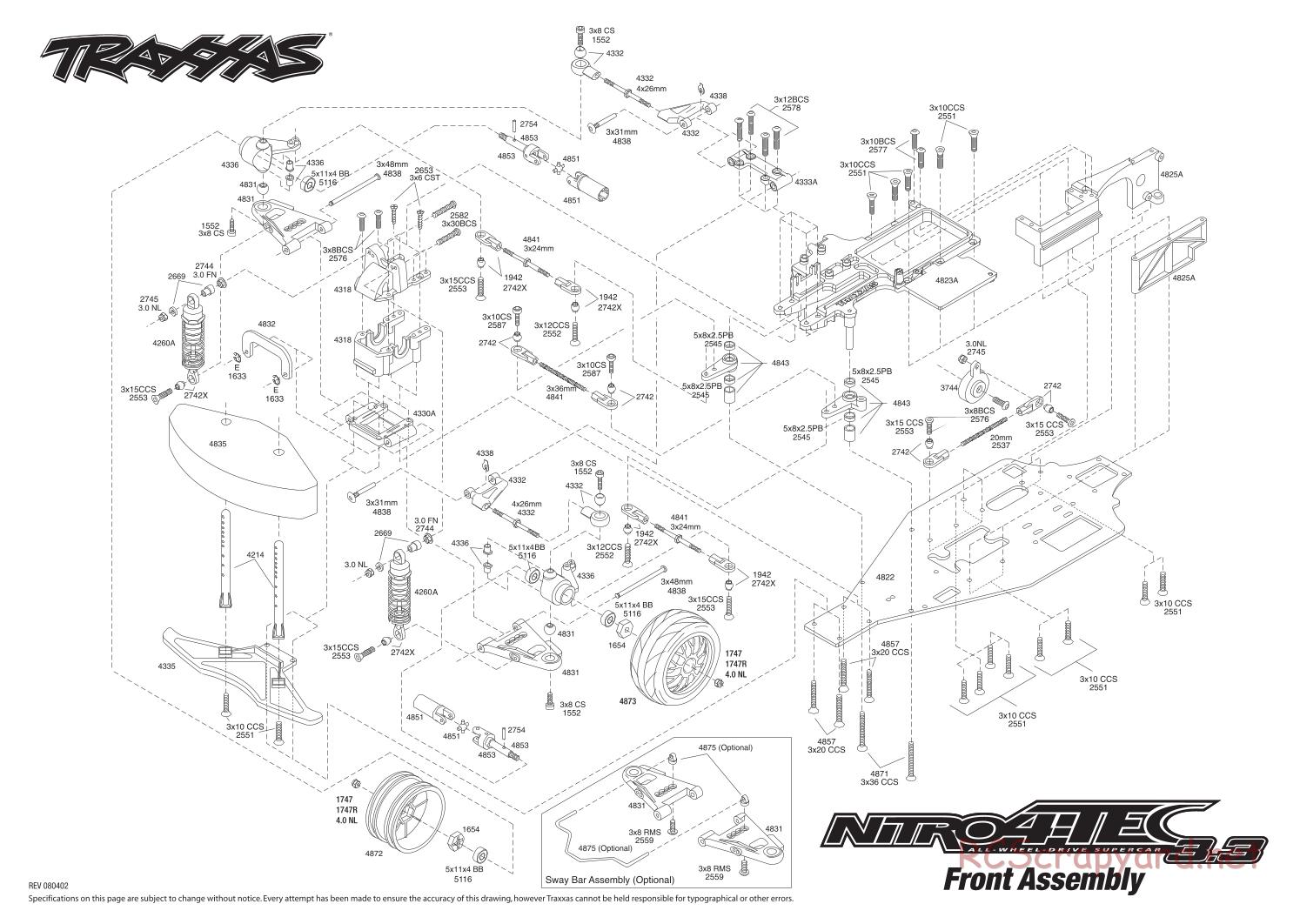 Traxxas - Nitro 4-Tec 3.3 (2006) - Exploded Views - Page 2