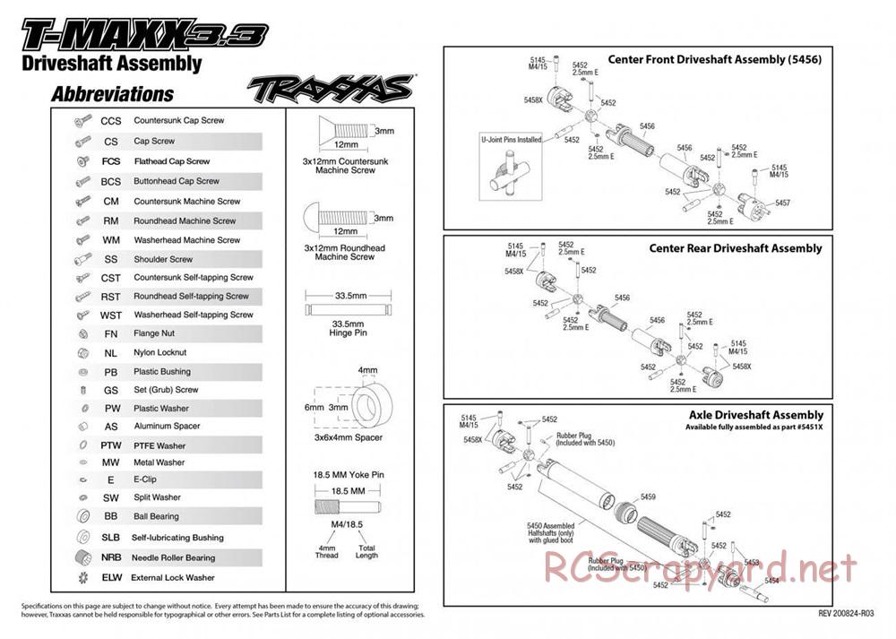 Traxxas - T-Maxx 3.3 TSM - Exploded Views - Page 4