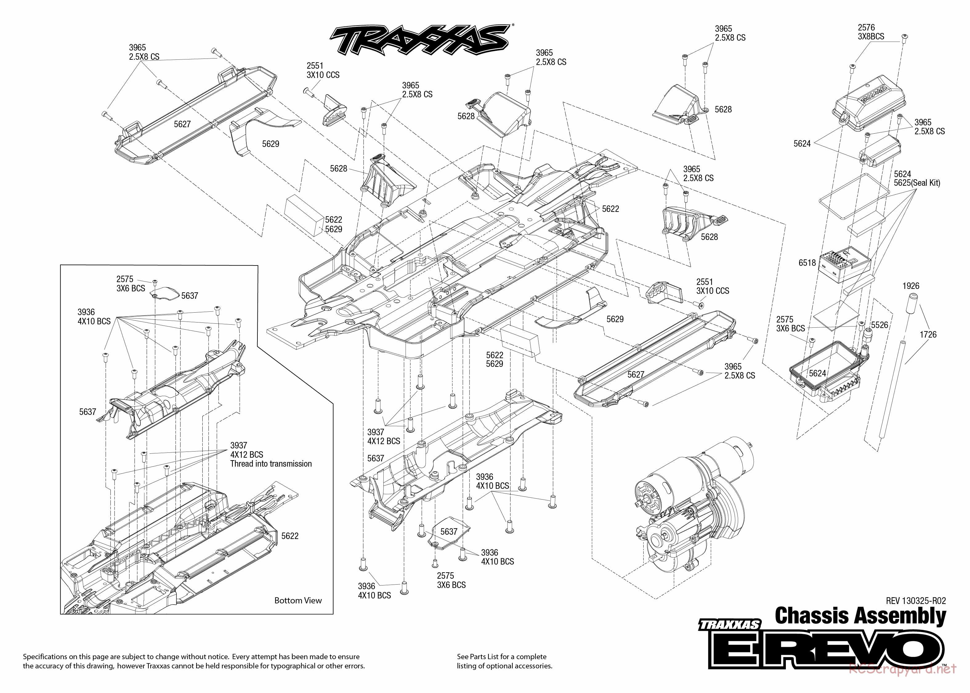 Traxxas - E-Revo (2010) - Exploded Views - Page 1