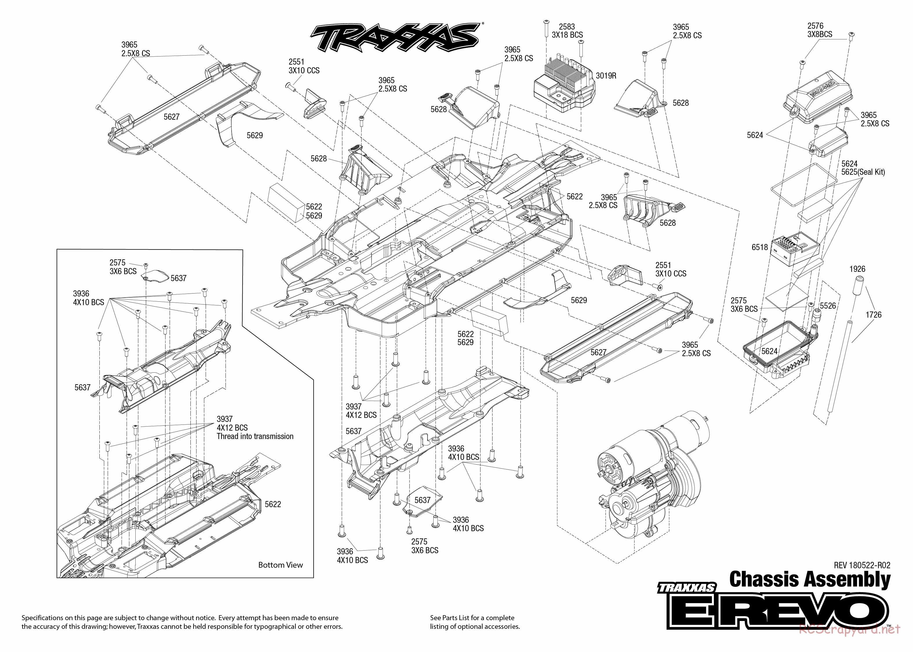 Traxxas - E-Revo (2015) - Exploded Views - Page 1