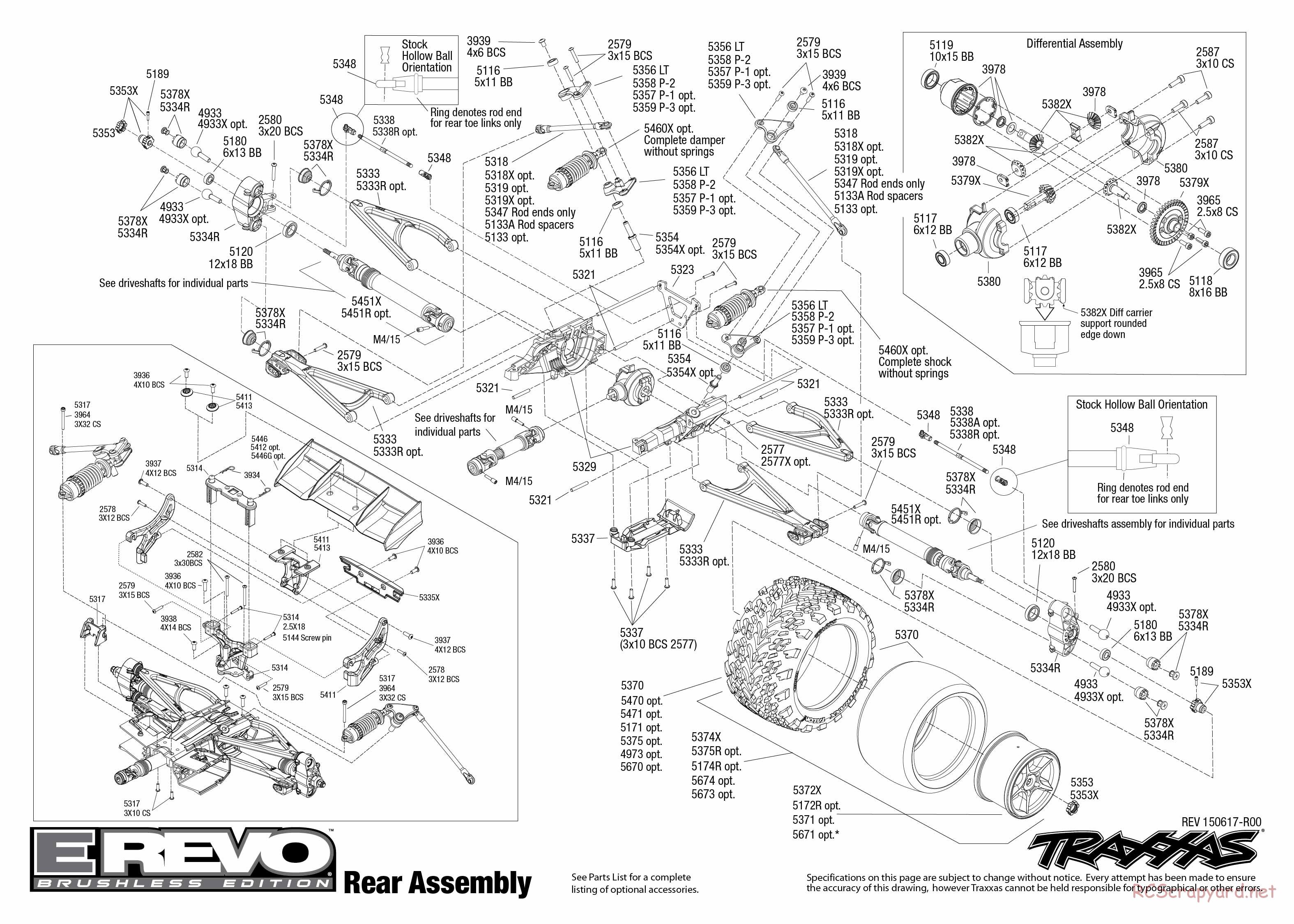 Traxxas - E-Revo Brushless TSM - Exploded Views - Page 3