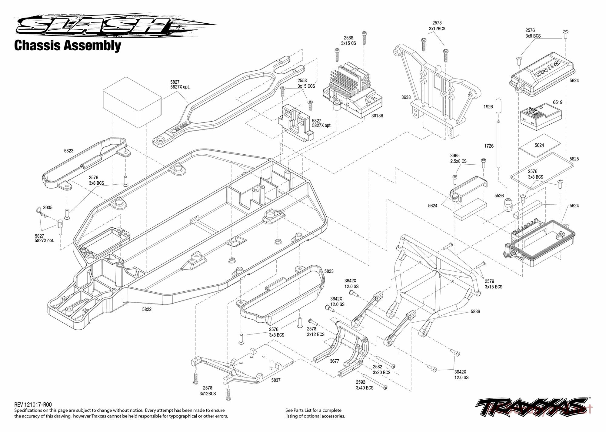 Traxxas - Slash 2WD - Exploded Views - Page 1